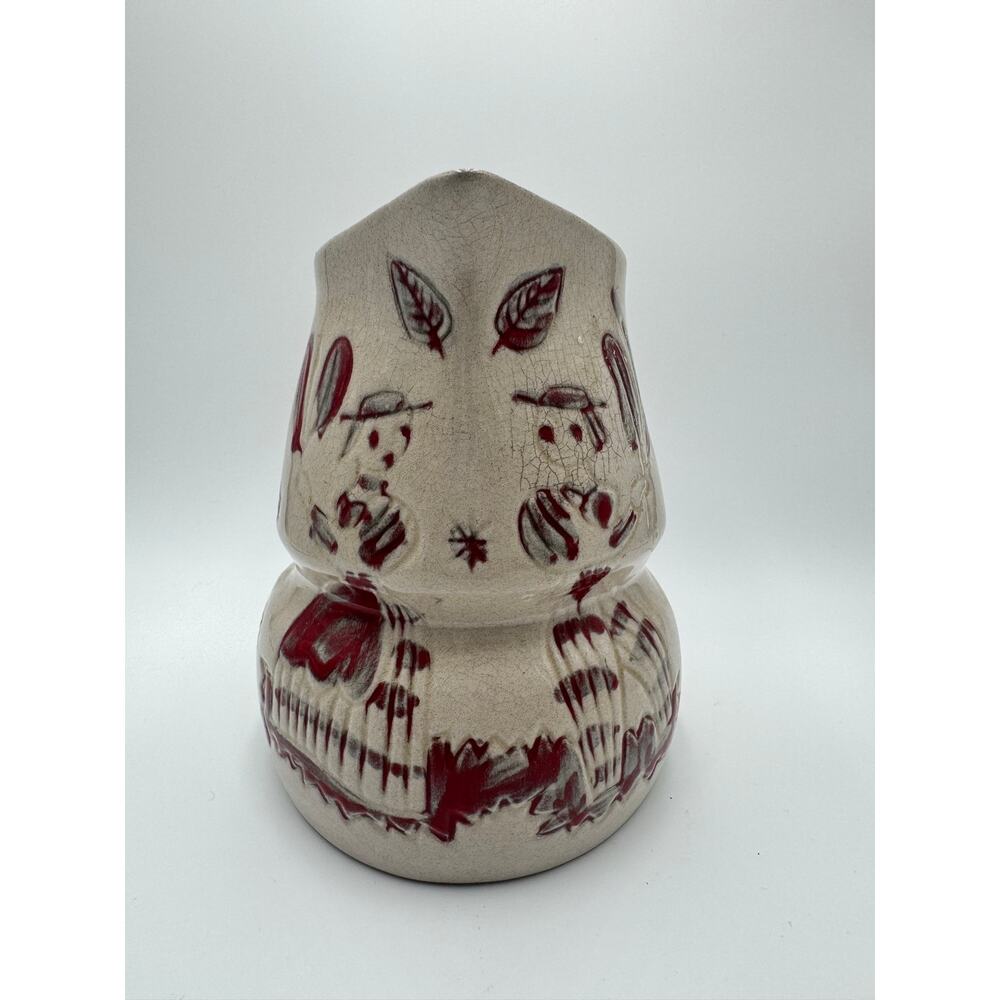 Vintage Galagray Clemonsons Stoneware Tan and Red Pitcher